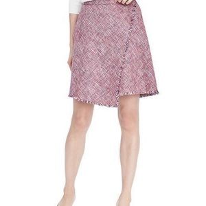 NWT Banana Republic Fringe Pink Tweed A-Line Skirt